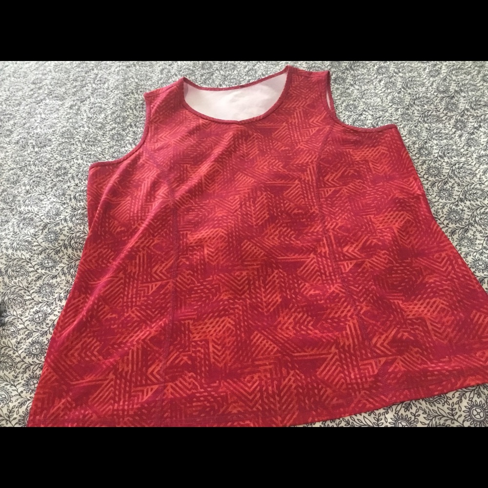 Red. Tank top Womans Plus